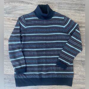 L. L. Bean | Cotton Cashmere Blend Patterned Turtleneck
